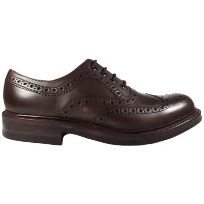 Loake Edward Leather Men's Lace Up Shoes - Dark Brown - Size:US 12 Men