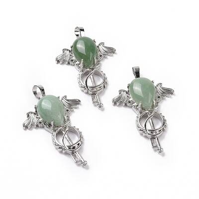Natural Green Aventurine Teardrop Pendants