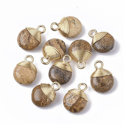 Natural Picture Jasper Pendants