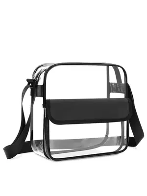 Women's Minimalist Transparent Adjustable Strap Design Crossbody Bag For Daily Used