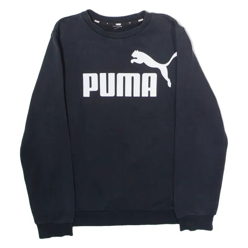 PUMA Mens Sweatshirt Black Crew Neck S