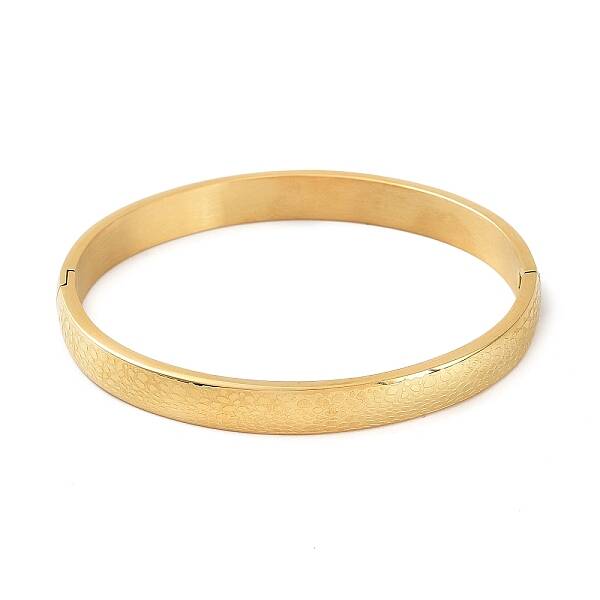 Ion Plating(IP) 304 Stainless Steel Textured Bangles