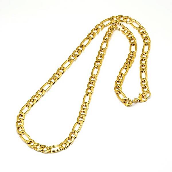 Fashionable 304 Stainless Steel Figaro Chain Necklaces for Men