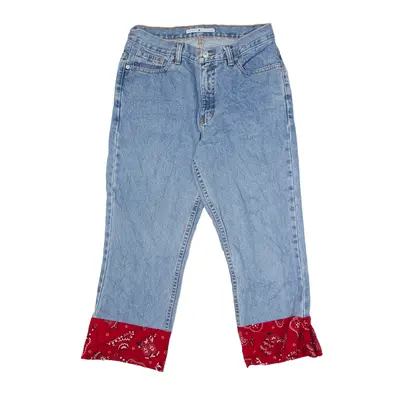 TOMMY HILFIGER Custom Western Flare Cropped Jeans Blue Denim Regular Flared Womens W30 L23