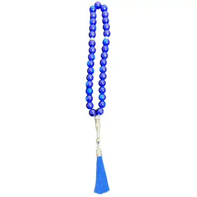 Colorful Tasbeeh Beads with Silver Accents - Multi Variants | 28 cm