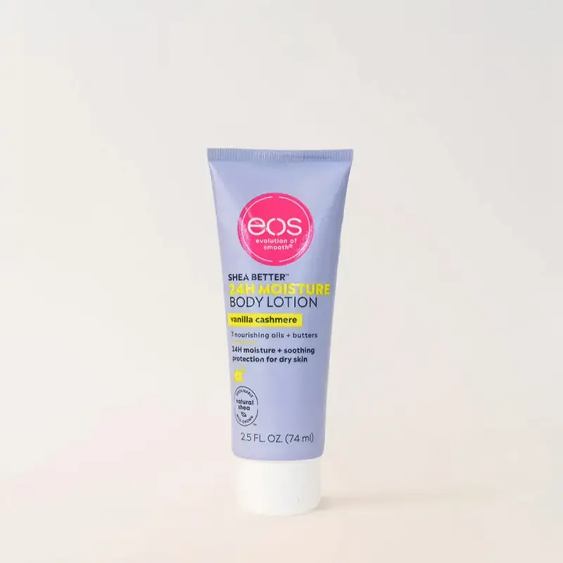Vanilla Cashmere Travel Size 24H Moisture Body Lotion, Moisturizing Body Care, Made with Shea, Hypoallergenic & Lightweight