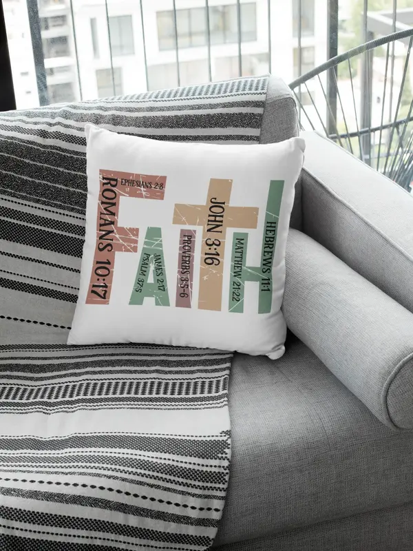 Cut Out Faith Pillow