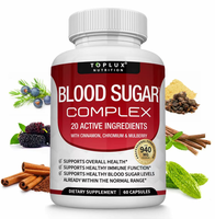 Blood Sugar Complex 20 Vitamins &Minerals - Support Overall Health Healthcare & Sugar Level Balance Healthcare Edible - Heal...