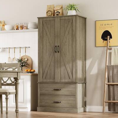 Garvee Kitchen Cabinet with Drawers and Door Cabinets, 65 Tall Pantry Cabinets for Kitchen, Dining Room, Living Room