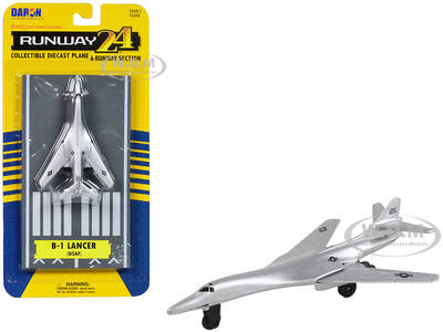 Rockwell B-1 Lancer Bomber Aircraft Silver Metallic \