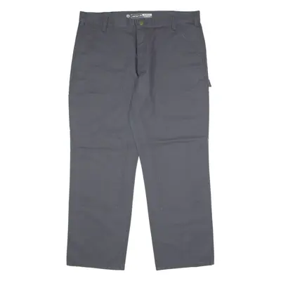 CARHARTT Carpenter Mens Trousers Grey Relaxed Straight W40 L30