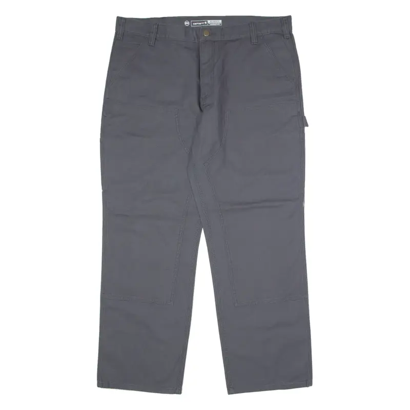 CARHARTT Carpenter Mens Trousers Grey Relaxed Straight W40 L30
