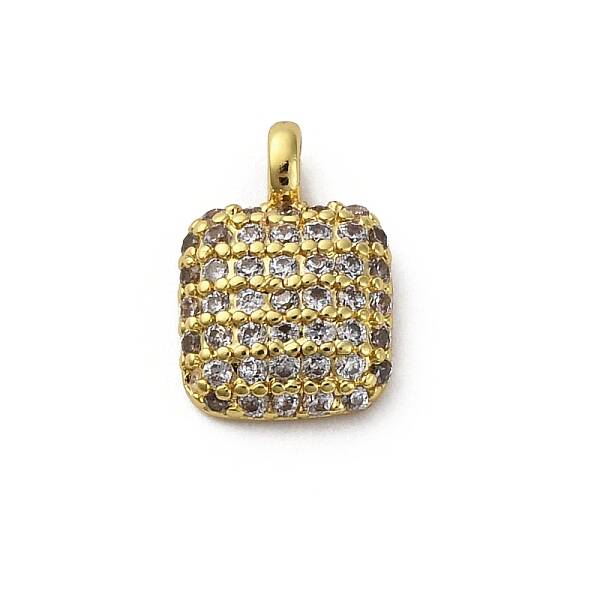 Brass Micro Pave Cubic Zirconia Pendants