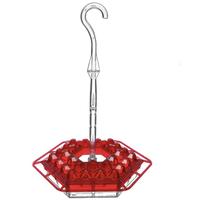 Hanging Hexagonal Hummingbird Feeder, 1 Count Outdoor Leak-proof Hummingbird Feeder Tray, Easy To Clean and Refill Feeder, Pe...
