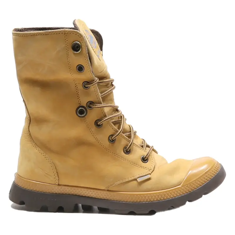 PALLADIUM Lace-Up Boots Brown Leather Womens UK 5