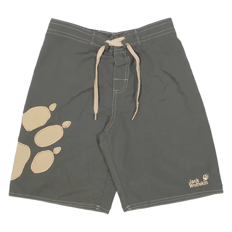 JACK WOLFSKIN Boys Swimming Shorts Green 12Y W24