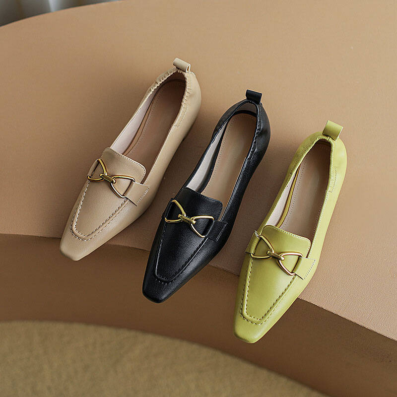 CHIKO Begonia Square Toe Block Heels Loafers Shoes
