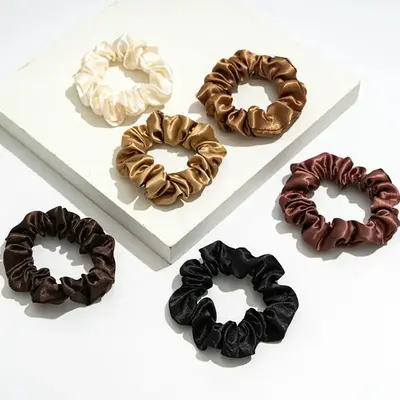 Wavymy Hair 1 Count Sily Satin Hair Tie For Women Girl Hair Elasitc Bands Ponytail Holder Soft Hair Scrunchines Accessoeies R...