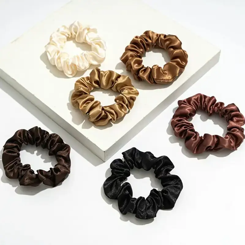 Wavymy Hair 1 Count Sily Satin Hair Tie For Women Girl Hair Elasitc Bands Ponytail Holder Soft Hair Scrunchines Accessoeies R...
