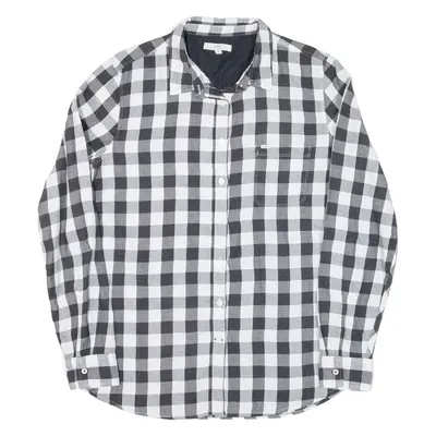 LEE Mens Shirt Black Check Long Sleeve M