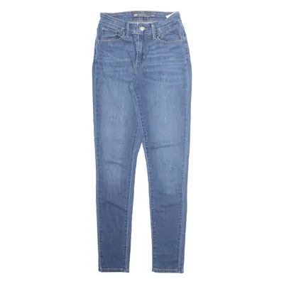 LEVI'S High Rise Womens Jeans Blue Slim Skinny Stone Wash W25 L29