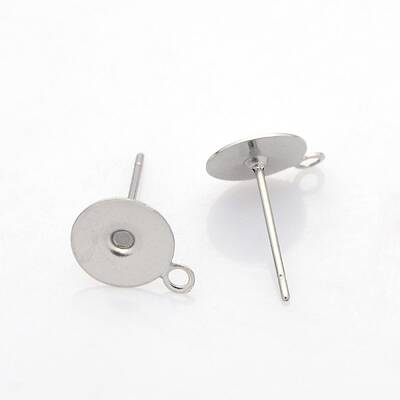 Non-Tarnish 304 Stainless Steel Stud Earring Settings