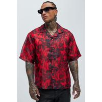 Pleasant Floral Shirt - Red/combo