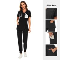 Cozyfit Scrubs for Women Luna Vital Set - Stretch V-Neck Scrub Top & Jogger Pant with 8 Pockets Clothes Workwear Womenswear C...
