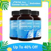 BioEmblem Triple Magnesium Complex 300mg of Magnesium Glycinate, Malate, & Citrate for Muscles, Nerves, & Energy | Ve...