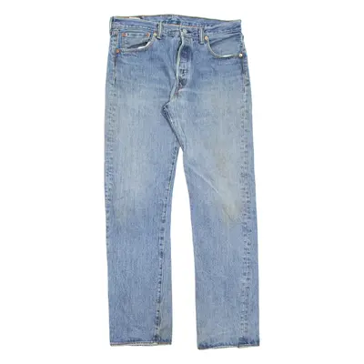 LEVI'S 501 Jeans Mens Blue Regular Straight Stone Wash W34 L34