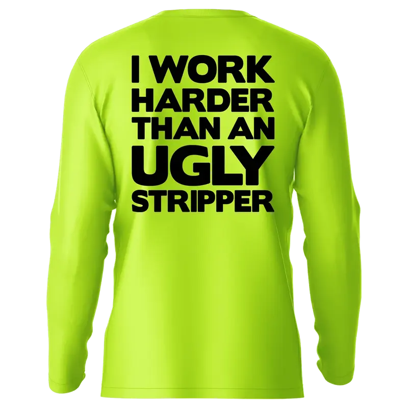 Work Harder - Hi-Visibility UPF 50 Long Sleeve Sun Shirt