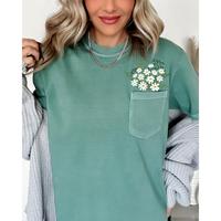 Floral Pocket, Vintage, Gorgeous Flowers, Boho Floral Design, Summer Vibes, Gardening, Festival, Nature Shirt, Women's Comfor...