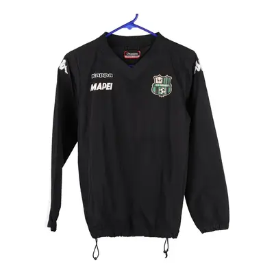 Age 12 Kappa Windbreaker - Medium Black Cotton
