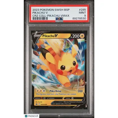 PSA 2023 Pokémon TCG Pikachu V #285 Promo 9 Graded Card