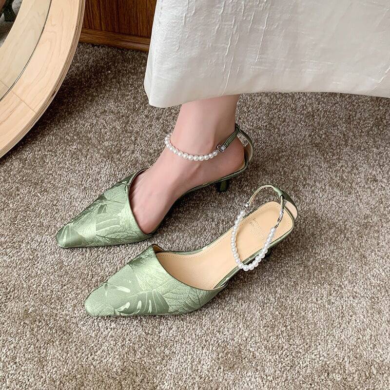 CHIKO Zoraida Pointy Toe Chunky Heels Pumps Shoes