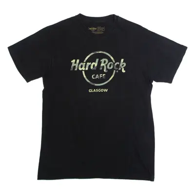 HARD ROCK CAFE Glasgow Mens T-Shirt Black Crew Neck M