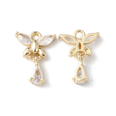 Brass Pave Cubic Zirconia Charms