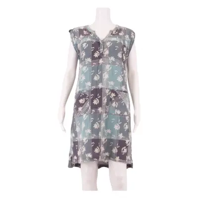 WHITE STUFF Womens Shift Dress Blue Floral Short Sleeve Knee Length UK 10