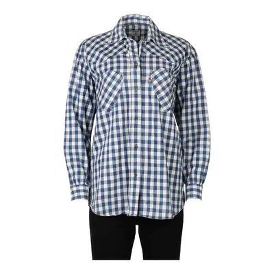Moschino Checked Shirt - Large Blue Cotton