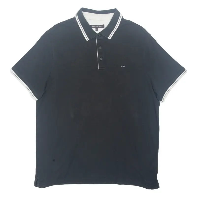 MICHAEL KORS Mens Polo Shirt Black L