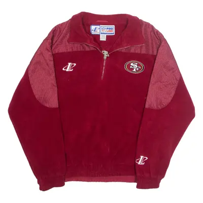 NFL Mens Fleece Jacket Red USA M