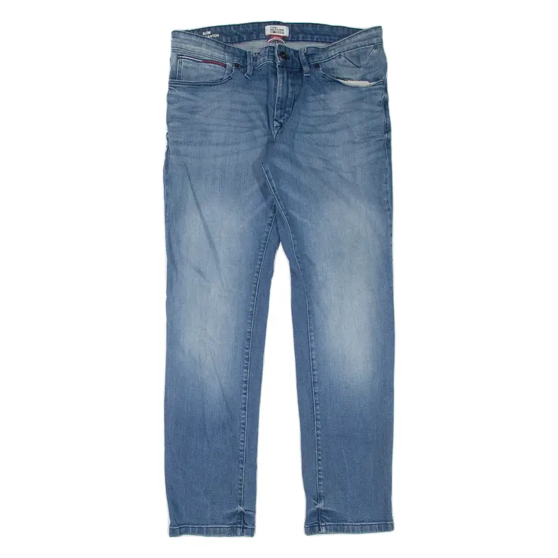 TOMMY HILFIGER Scranton Mens Jeans Blue Slim Straight Stone Wash W32 L32