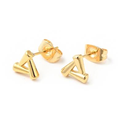 304 Stainless Steel Tiny Triangle Stud Earrings with 316 Stainless Steel Pins for Women