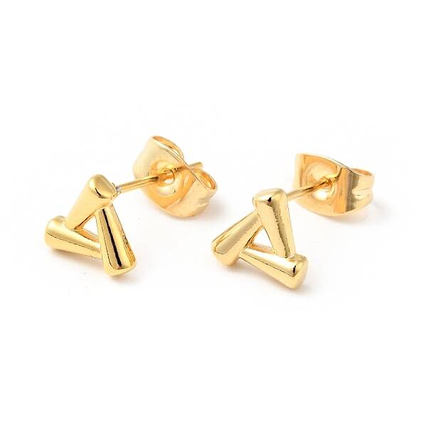 304 Stainless Steel Tiny Triangle Stud Earrings with 316 Stainless Steel Pins for Women