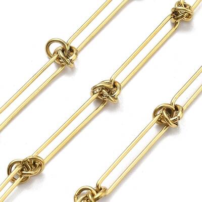 Ion Plating(IP) 304 Stainless Steel Oval & Knot Link Chains