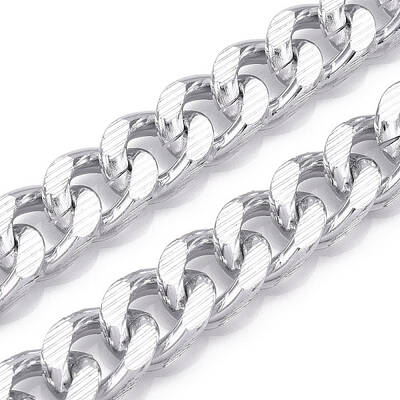 Aluminum Textured Curb Chains