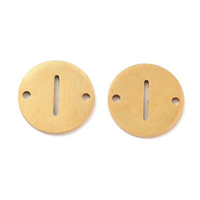 PVD Vacuum Plating 201 Stainless Steel Hollow Flat Round Links
