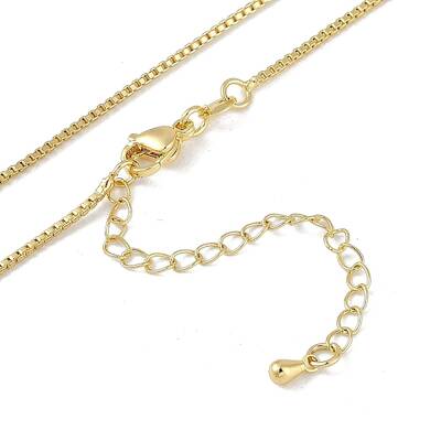 Brass Box Chain Necklace for Women