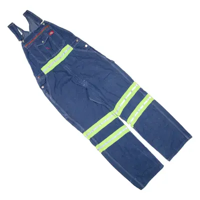 DICKIES Carpenter Workwear Mens Dungarees Blue Relaxed Denim M W36 L32