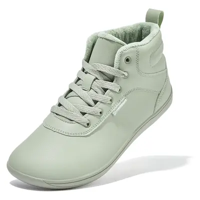 HOBIBEAR Womens Men Winter Barefoot Shoes Wide Toe Box Warm Faux Fur Lined Ankle Sneakers Outdoor Ready Unisex Design Spaciou...